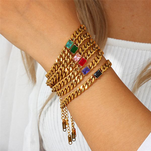 new 18k real yellow gold plated cz diamond stone bracelet chains fashion jewelry gift for girls women nice gift, Black
new 18k real yellow gold plated cz diamond stone bracelet chains fashion jewelry gift for girls women nice gift, Black