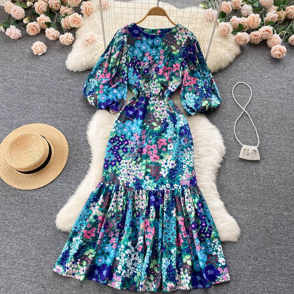 2023 guofeng vintage printing celebrity dress women's bubble sleeve high waist slim charming fishtail long dress, Black;gray
2023 guofeng vintage printing celebrity dress women's bubble sleeve high waist slim charming fishtail long dress, Black;gray