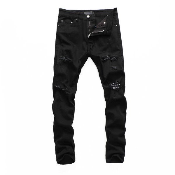 black patches detail biker fit jeans men slim motorcycle for mens vintage distressed denim jean pants, Blue
black patches detail biker fit jeans men slim motorcycle for mens vintage distressed denim jean pants, Blue