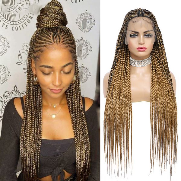 lace front box braided wigs synthetic wig simulation human hair lace frontal perruques 36inch a8453, Black;brown
lace front box braided wigs synthetic wig simulation human hair lace frontal perruques 36inch a8453, Black;brown