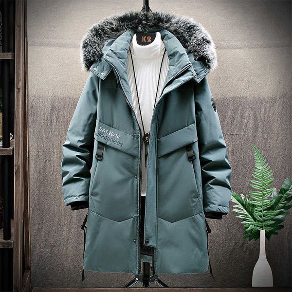 down jacket for men's high-end winter fashion couple detachable fur collar hooded heavy coat, Black
down jacket for men's high-end winter fashion couple detachable fur collar hooded heavy coat, Black