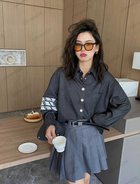 fashion womens blouses single-breasted metal button lapel pocket shirts loose casual long sleeve stripes blouse senior sense commute women, White
fashion womens blouses single-breasted metal button lapel pocket shirts loose casual long sleeve stripes blouse senior sense commute women, White