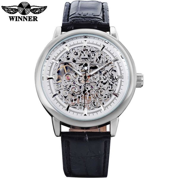 wristwatches winner of luxury fashion brand mechanical sports watches men's leather strap hand-screwed skeleton silver watch case reloj, Slivery;brown
wristwatches winner of luxury fashion brand mechanical sports watches men's leather strap hand-screwed skeleton silver watch case reloj, Slivery;brown