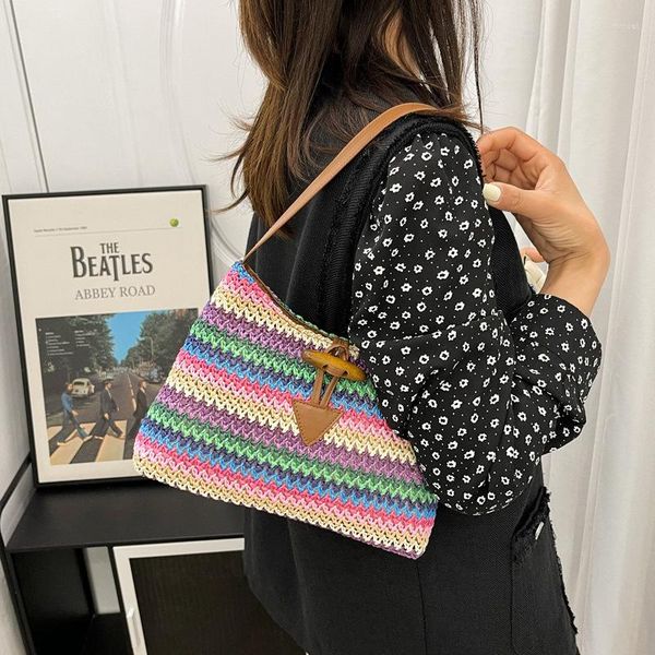 evening bags colorful striped straw bag for women woven handmade shoulder travel holiday beach small underarm phone
evening bags colorful striped straw bag for women woven handmade shoulder travel holiday beach small underarm phone