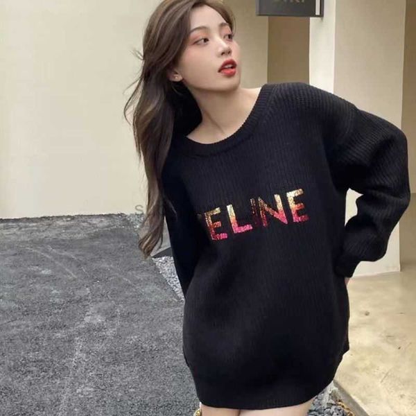 celins designer womens sweaters original fashion brand letter sweater women autumn unique design knitted coat loose top, White;black
celins designer womens sweaters original fashion brand letter sweater women autumn unique design knitted coat loose top, White;black