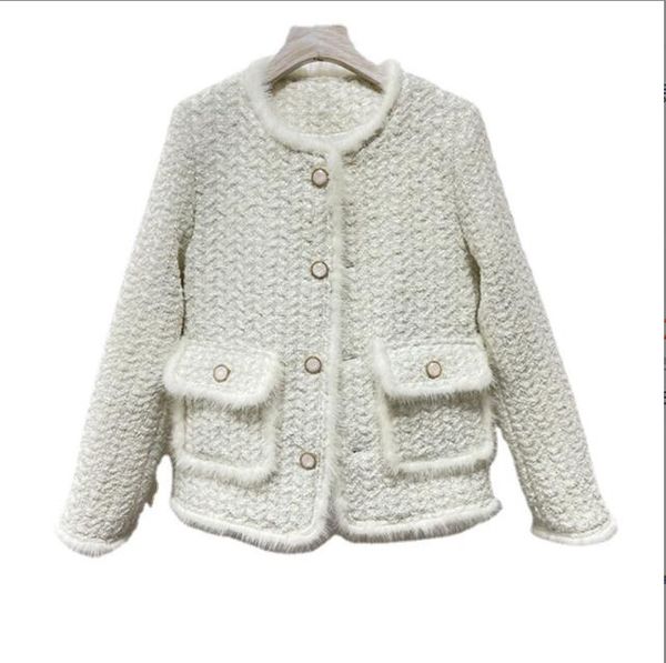 1020 2022 autumn women's jackets coat long sleeve crew neck tweed white fashion womens clothes huilin, Black;brown
1020 2022 autumn women's jackets coat long sleeve crew neck tweed white fashion womens clothes huilin, Black;brown