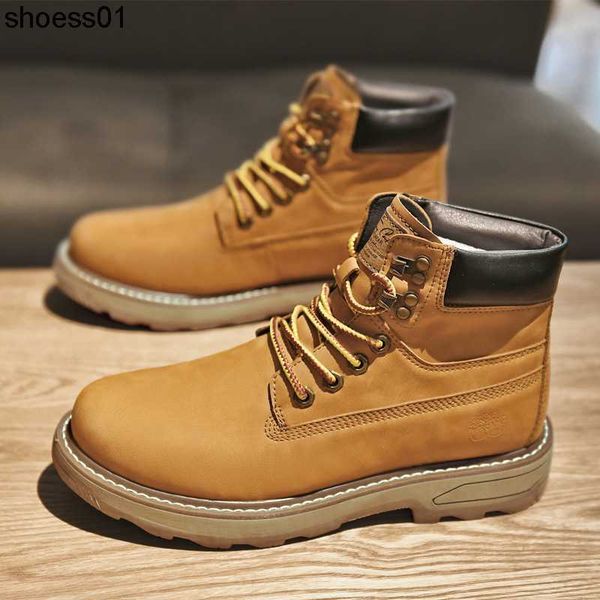autumn and winter men's big yellow boots high cat tooling high height korean plush outdoor sports hiking boot indestructible leather, Black
autumn and winter men's big yellow boots high cat tooling high height korean plush outdoor sports hiking boot indestructible leather, Black