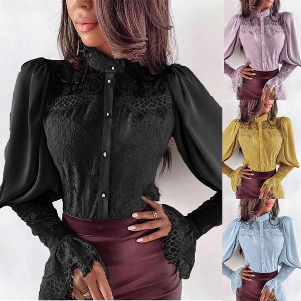 fashion womens and blouses elegant long sleeve ol lace shirt ladies slim bodycon blusa feminina office lady wear clothes, White
fashion womens and blouses elegant long sleeve ol lace shirt ladies slim bodycon blusa feminina office lady wear clothes, White