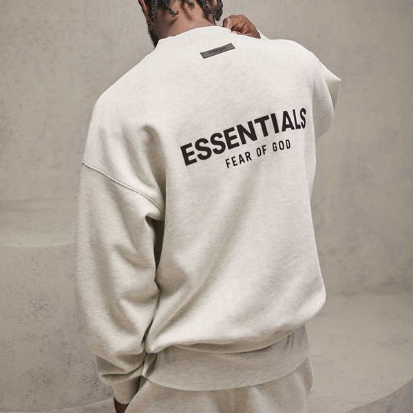 high version essentials season double line street loose back flocking round neck men, Black
high version essentials season double line street loose back flocking round neck men, Black