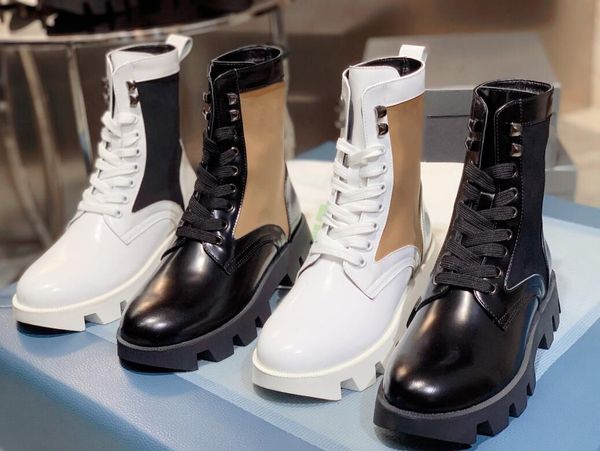 2023 designer paris rocksand leather and nylon combat boots cross tied rivet triangle pattern ankle short booties flat platform brand sneake, Black
2023 designer paris rocksand leather and nylon combat boots cross tied rivet triangle pattern ankle short booties flat platform brand sneake, Black