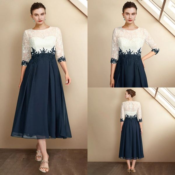 a-line mother of the bride dress plus size elegant jewel neck tea length chiffon lace half sleeve appliques bridal party gown robe de soiree, Black;red
a-line mother of the bride dress plus size elegant jewel neck tea length chiffon lace half sleeve appliques bridal party gown robe de soiree, Black;red