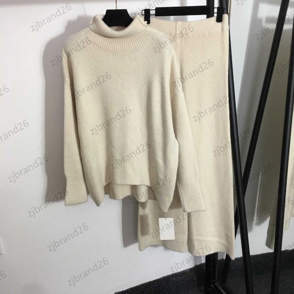 brand womens two piece pant high collar irregular hem long sleeves loose sweater high-waisted wide-legged pants temperament gentle women cl, White
brand womens two piece pant high collar irregular hem long sleeves loose sweater high-waisted wide-legged pants temperament gentle women cl, White