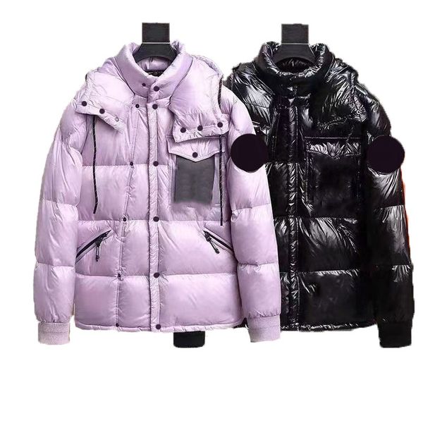 designer mens down parkas lightning cuff mark womens bright stand collar hooded short coat couple's loose thickened thermal jacket size, Black
designer mens down parkas lightning cuff mark womens bright stand collar hooded short coat couple's loose thickened thermal jacket size, Black