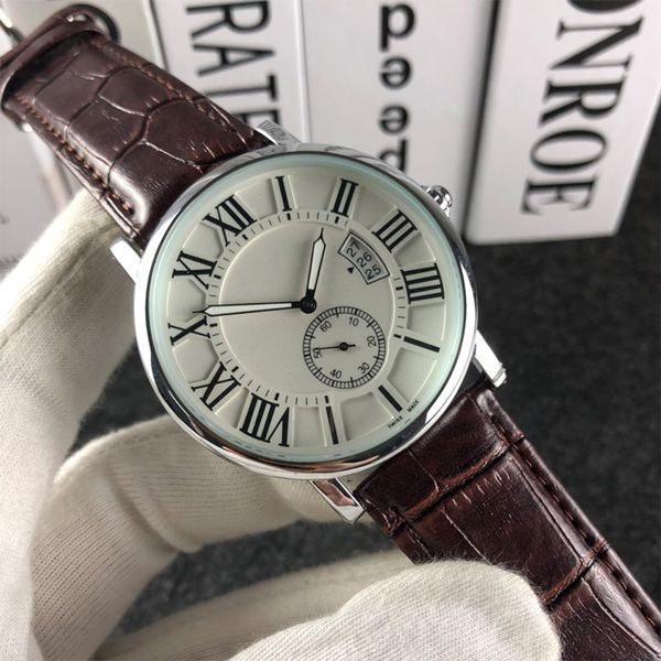 luxury brand men's quartz watch fashion multifunctional roman digital dial multifunctional 316l stainless steel case leather watches, Slivery;brown
luxury brand men's quartz watch fashion multifunctional roman digital dial multifunctional 316l stainless steel case leather watches, Slivery;brown