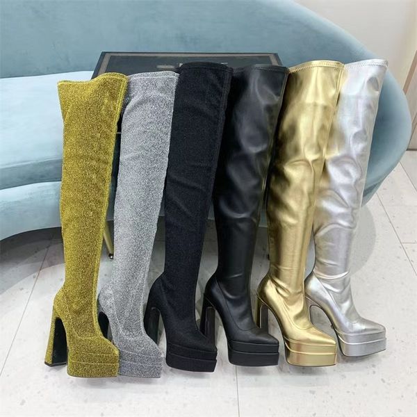 cowskin fashion knee-high boots side zip shoes pointed toe 150mm heel tall boot fashion platform thigh-high booties luxury designers shoe fo, Black
cowskin fashion knee-high boots side zip shoes pointed toe 150mm heel tall boot fashion platform thigh-high booties luxury designers shoe fo, Black