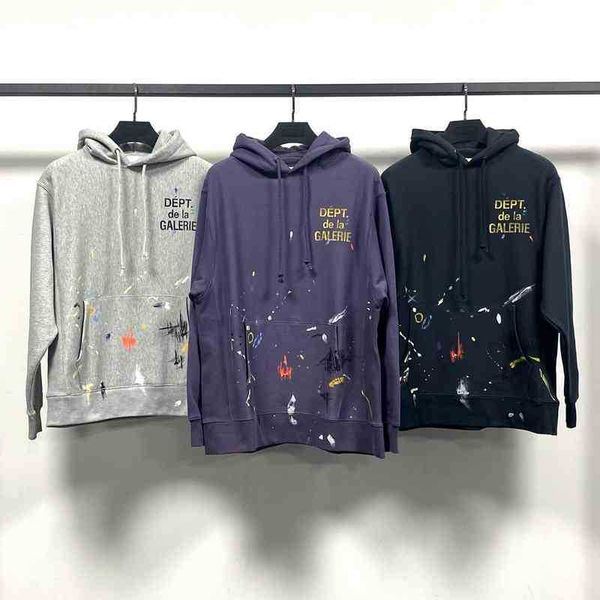 designer 2022 fashion men's hoodies cotton sweater the correct version of galleryt deptss sweater graffiti splashing ink washed high st, Black
designer 2022 fashion men's hoodies cotton sweater the correct version of galleryt deptss sweater graffiti splashing ink washed high st, Black