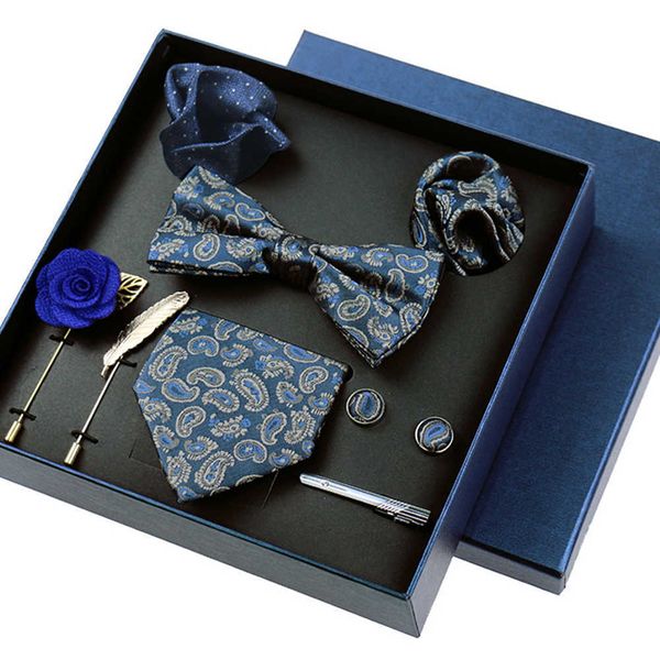 bow ties fashion ties for men neckties gift box with bow tie pocket squares cufflinks brooches suit luxury brand handkerchief wedding tie l2, Black;gray
bow ties fashion ties for men neckties gift box with bow tie pocket squares cufflinks brooches suit luxury brand handkerchief wedding tie l2, Black;gray