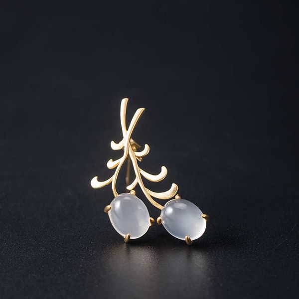 pins brooches 100% s925 sterling silver simple design willow chalcedony brooch female fashion temperament dress suit sweater pin l221024, Gray
pins brooches 100% s925 sterling silver simple design willow chalcedony brooch female fashion temperament dress suit sweater pin l221024, Gray