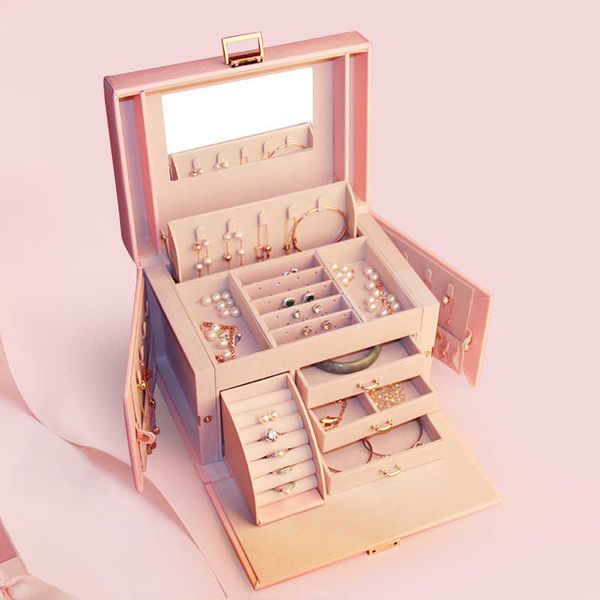 jewelry boxes high grade luxury small exquisite princess hand ring earring necklace large capacity storage l221021, Black;white
jewelry boxes high grade luxury small exquisite princess hand ring earring necklace large capacity storage l221021, Black;white