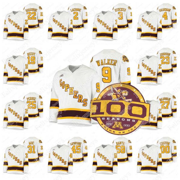 58 sampo ranta golden gophers 2021 100th season jersey 9 sammy walker scott reedy jack perbix ryan johnson college hockey, Black
58 sampo ranta golden gophers 2021 100th season jersey 9 sammy walker scott reedy jack perbix ryan johnson college hockey, Black