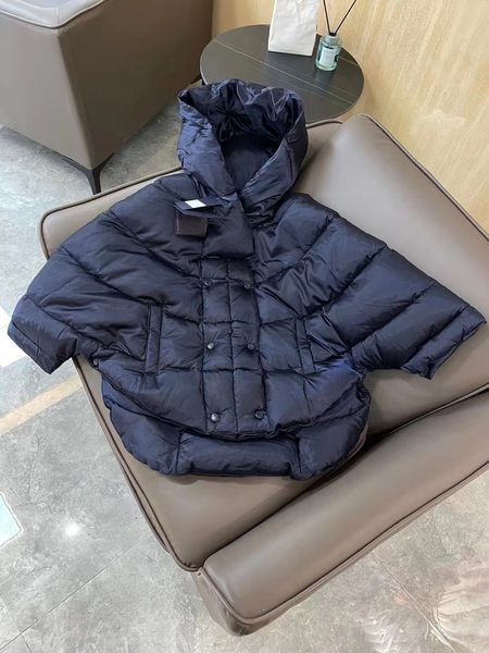 small women's down jacket autumn and winter cloak slippery shoulder short bread jacket fashion hooded coat designer double breasted cas, Black
small women's down jacket autumn and winter cloak slippery shoulder short bread jacket fashion hooded coat designer double breasted cas, Black