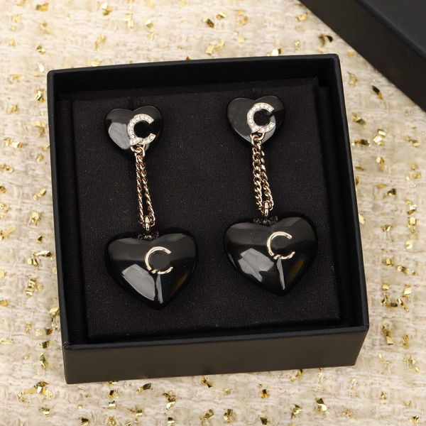 2022 luxury quality double heart shape charm drop earring with diamond and black color in 18k gold plated chain ps3435a, Golden
2022 luxury quality double heart shape charm drop earring with diamond and black color in 18k gold plated chain ps3435a, Golden