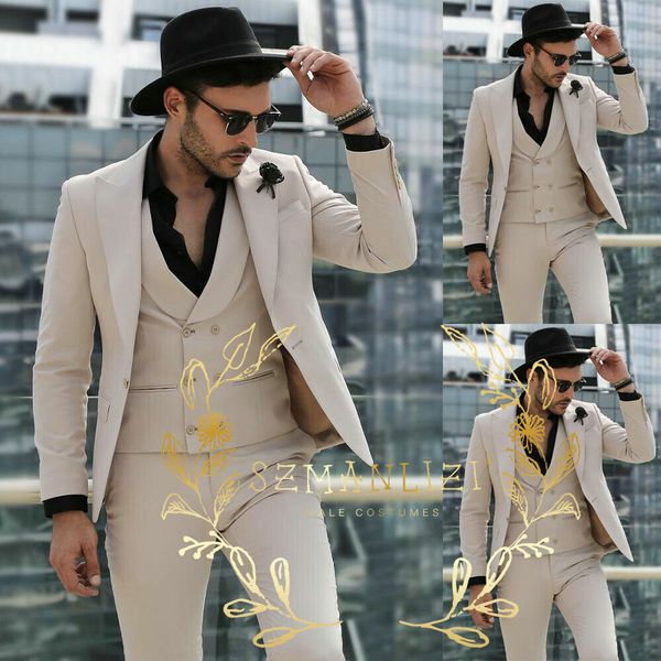 casual beige men suits wedding tuxedos 3 pieces slim fit one button jacket vest pants groom wear party prom groomsmen blazer suit, Black;gray
casual beige men suits wedding tuxedos 3 pieces slim fit one button jacket vest pants groom wear party prom groomsmen blazer suit, Black;gray
