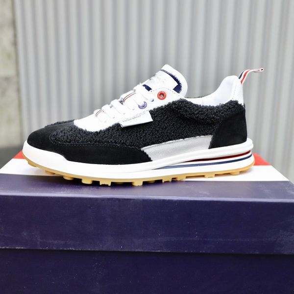 luxury thoms shearling tech sneakers shoes men brownes nylon sole winter runner sports stripes rubber midsole comfort footwear eu38-46, Black
luxury thoms shearling tech sneakers shoes men brownes nylon sole winter runner sports stripes rubber midsole comfort footwear eu38-46, Black