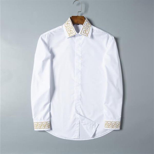 luxurys designers whole mens dress shirts solid slim long sleeve brand working clothing chemise homme camisa social masculina 194l, White;black
luxurys designers whole mens dress shirts solid slim long sleeve brand working clothing chemise homme camisa social masculina 194l, White;black