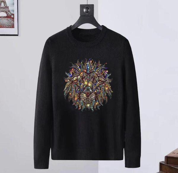 designer rhinestone sweaters slim fit long sleeve men clothes, White;black
designer rhinestone sweaters slim fit long sleeve men clothes, White;black