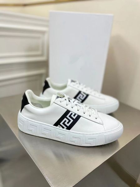 men's shoes 2023 new rubber anti slip large sole lace up small white shoes, Black