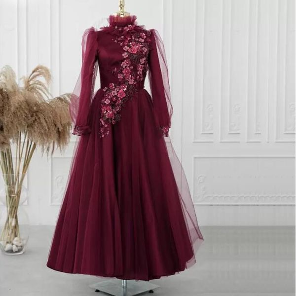 modern 3d flower ankle length evening dresses burgundy long sleeve hijab muslim prom gown robes de soiree moroccan caftan, Black;red
modern 3d flower ankle length evening dresses burgundy long sleeve hijab muslim prom gown robes de soiree moroccan caftan, Black;red