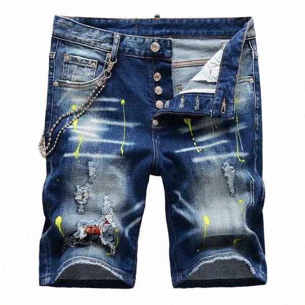 men's shorts men patchwork ripped denim summer buttons stretch jeans streetwear distressed painted breeches with chainmen's men�, White;black
men's shorts men patchwork ripped denim summer buttons stretch jeans streetwear distressed painted breeches with chainmen's men�, White;black