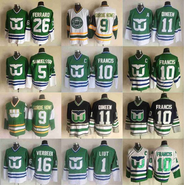 hartford whalers 11 kevin dineen 26 ray ferraro 5 ulf samuelsson 1 mike liut 9 gordie howe 10 ron francis patrick verbeek jersey, Black
hartford whalers 11 kevin dineen 26 ray ferraro 5 ulf samuelsson 1 mike liut 9 gordie howe 10 ron francis patrick verbeek jersey, Black
