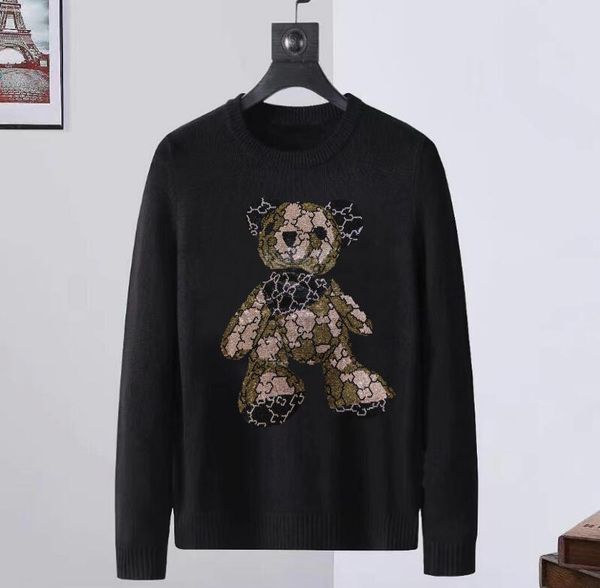 designer rhinestone sweaters korean style clothes long sleeve men's gifts, White;black
designer rhinestone sweaters korean style clothes long sleeve men's gifts, White;black