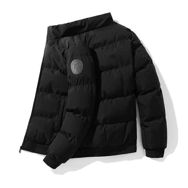 men's coat autumn and winter cotton padded jacket thickened down stand collar short warm large, Black
men's coat autumn and winter cotton padded jacket thickened down stand collar short warm large, Black