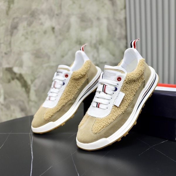 famous design thoms shearling tech sneakers shoes men brownes nylon sole winter runner sports stripes rubber midsole comfort casual walking, Black
famous design thoms shearling tech sneakers shoes men brownes nylon sole winter runner sports stripes rubber midsole comfort casual walking, Black