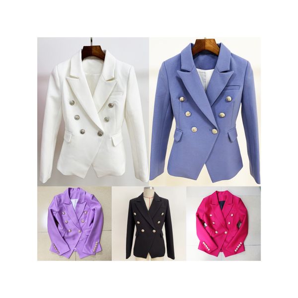 high-quality office lady lion-button double-breasted classic blazer, White;black
high-quality office lady lion-button double-breasted classic blazer, White;black
