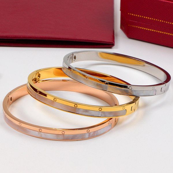 designer luxury jewelry bangles womans shell bracelet rose gold platinum stainless steel bracelets for women accessories wholesale, Black
designer luxury jewelry bangles womans shell bracelet rose gold platinum stainless steel bracelets for women accessories wholesale, Black