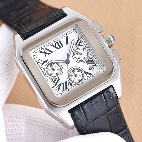 watch mens watch 6-pin chronograph quartz movement wristwatches 41mm waterproof fashion montre de luxe watches, Slivery;brown
watch mens watch 6-pin chronograph quartz movement wristwatches 41mm waterproof fashion montre de luxe watches, Slivery;brown