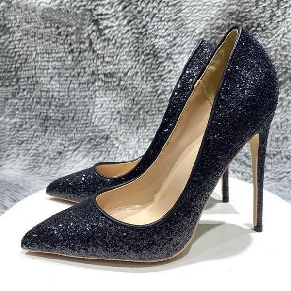 black sequined red bottoms shoes women shiny sparkles glitter pointed toe high heel shoe for party dress bling red soles ladies slip on stil
black sequined red bottoms shoes women shiny sparkles glitter pointed toe high heel shoe for party dress bling red soles ladies slip on stil