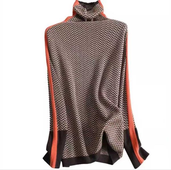 2022 winter women's turtleneck sweater warm pullover commuter elegant loose casual women's retro contrast color, White;black
2022 winter women's turtleneck sweater warm pullover commuter elegant loose casual women's retro contrast color, White;black