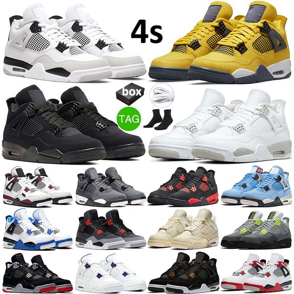 with box jumpman 4 4s retro basketball shoes military black cat white oreo metallic red thunder lightning women mens trainer sneakers
with box jumpman 4 4s retro basketball shoes military black cat white oreo metallic red thunder lightning women mens trainer sneakers