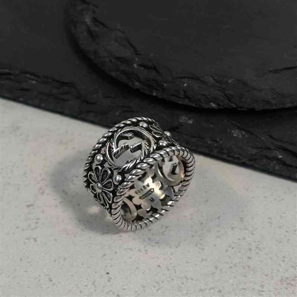 g 2022 ucci high-end jewelry men and women double g hollow out flower wide ring sterling silver couple ins fashion gift trend326r 
g 2022 ucci high-end jewelry men and women double g hollow out flower wide ring sterling silver couple ins fashion gift trend326r