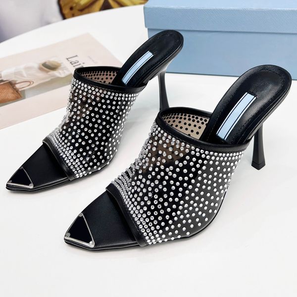 famous designer sandals logo print plexiglas high heel slides popular girls sandal upper dot drill decoration triangle logo adorns insole ti, Black
famous designer sandals logo print plexiglas high heel slides popular girls sandal upper dot drill decoration triangle logo adorns insole ti, Black