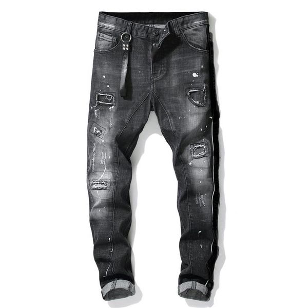 mens luxury designer jeans denim black ripped pants the version fashion broken hole italy brand bike designerr5sf307v, Blue
mens luxury designer jeans denim black ripped pants the version fashion broken hole italy brand bike designerr5sf307v, Blue