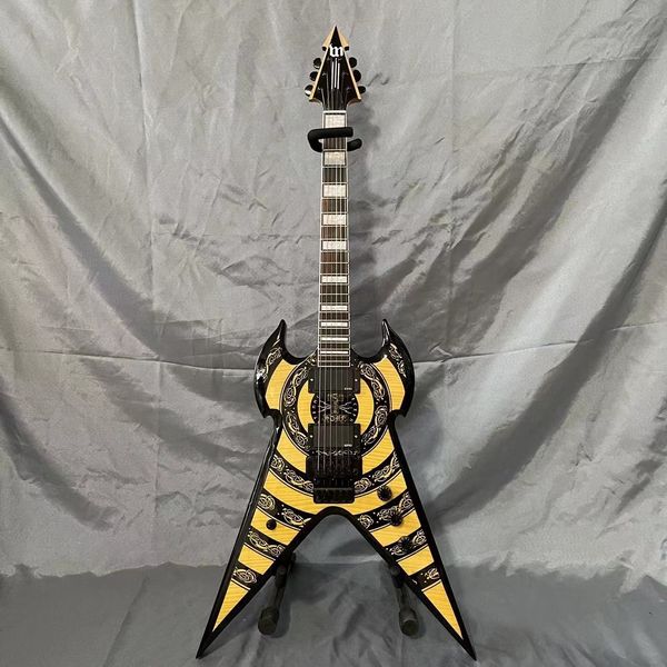 custom irregular body v shape electric guitar quilted maple wood viking totem design
custom irregular body v shape electric guitar quilted maple wood viking totem design