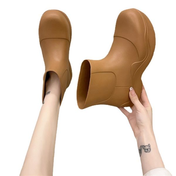 slippers new luxury women rain boots rubber ladies walking waterproof ankle boots casual thick bottom short boot, Black
slippers new luxury women rain boots rubber ladies walking waterproof ankle boots casual thick bottom short boot, Black