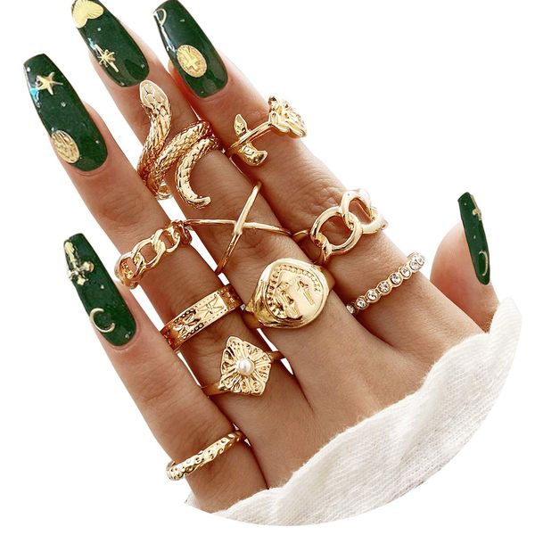 cluster rings gold sier knuckle set for women girls boho vintage snake chain flower plated statement ring midi size mixed drop delive amsfw, Golden;silver
cluster rings gold sier knuckle set for women girls boho vintage snake chain flower plated statement ring midi size mixed drop delive amsfw, Golden;silver