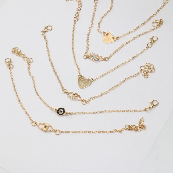 cost head scarf keychai european and american fashion multi-element multi-layer chain diamond eye metal heart bracelet set, Silver
cost head scarf keychai european and american fashion multi-element multi-layer chain diamond eye metal heart bracelet set, Silver